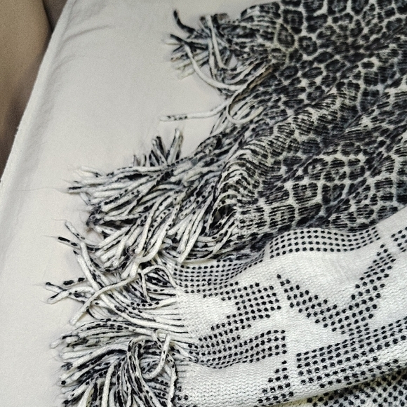 Michael Kors Monochrome Animal Print Scarf - Picture 3 of 9